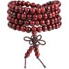 Bracelet de perles en bois naturel pour hommes et femmes bouddha tib tain en bois de
