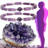 Bracelet en pierre d am thyste naturelle pour femmes pour la perte de poids le soulagement