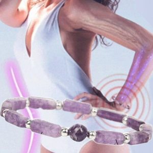Bracelet en pierre d am thyste naturelle pour femmes pour la perte de poids le soulagement 5