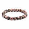 Bracelets en pierre naturelle pour hommes et femmes perles de Rhodochrosite breloque porte bonheur 8mm pierre