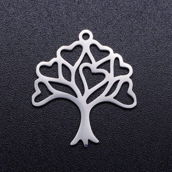 Breloques arbre de vie en acier inoxydable 316 5 pi ces lot DIY bijoux pendentif de 5