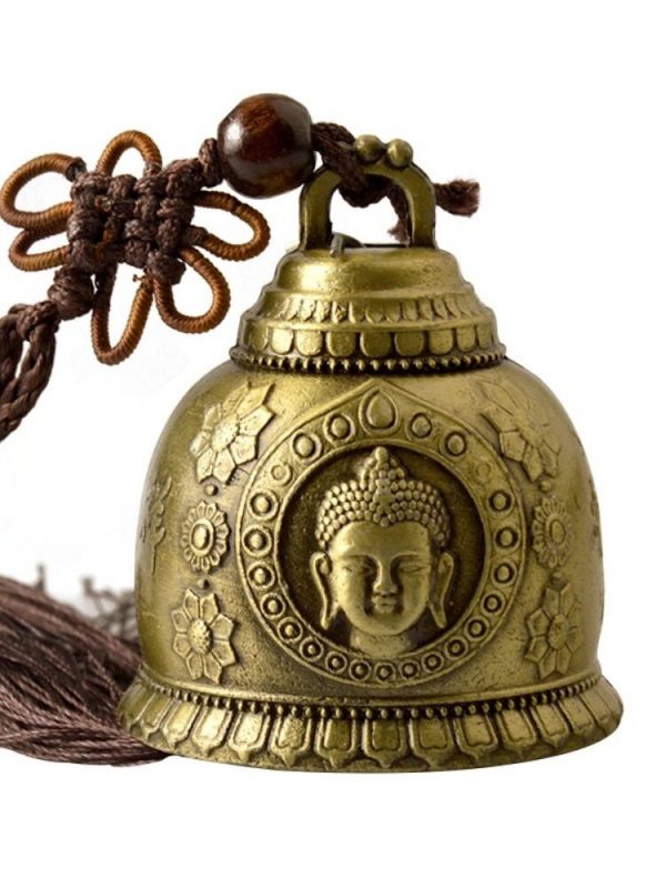 Cloche en cuivre Feng shui bouddhiste cloche vent religieux d coration suspendue de maison bouddha b 1