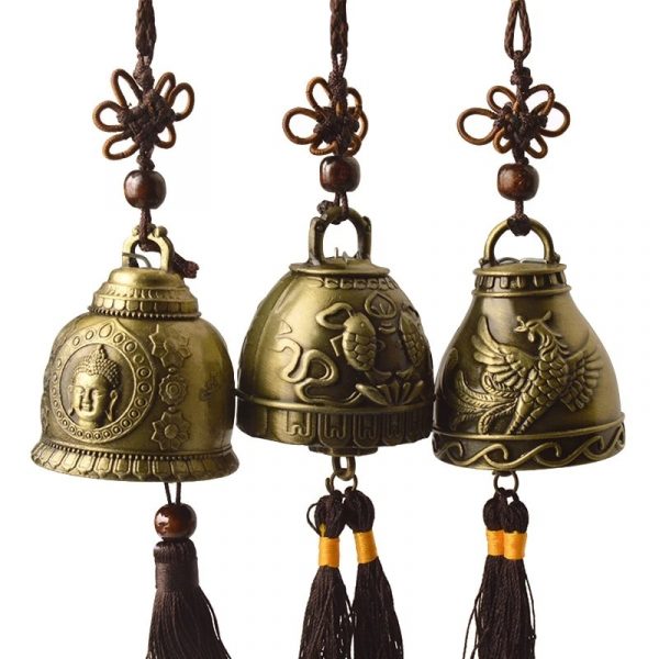 Cloche en cuivre Feng shui bouddhiste cloche vent religieux d coration suspendue de maison bouddha b