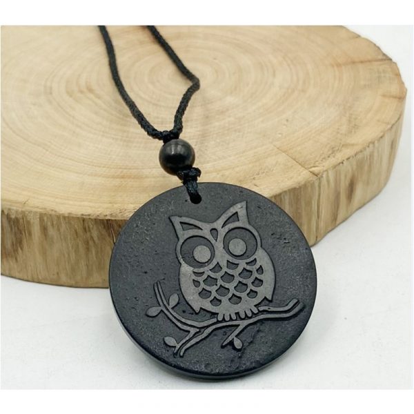 Collier avec pendentif en pierre de Style signe du zodiaque collier de Protection Karelia Shungite EMP 3