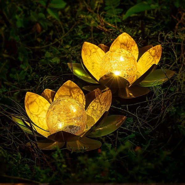 Lampe Led solaire flottante en forme de Lotus luminaire d coratif d int rieur id al