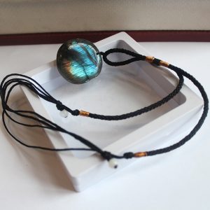 Pendentif en pierre de lune Labradorite naturelle collier breloques en cristal pour femmes et hommes collier 4
