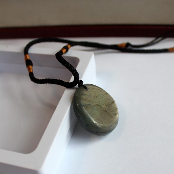 Pendentif en pierre de lune Labradorite naturelle collier breloques en cristal pour femmes et hommes collier 5