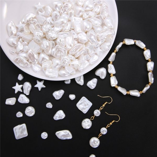 Perles d imitation en ABS irr guli res en acrylique pour la fabrication de bijoux bricolage 1