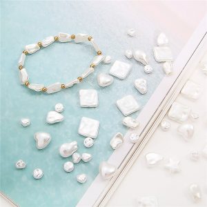 Perles d imitation en ABS irr guli res en acrylique pour la fabrication de bijoux bricolage 3