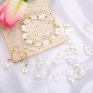 Perles d imitation en ABS irr guli res en acrylique pour la fabrication de bijoux bricolage 5
