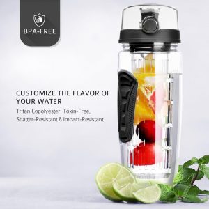 Bouteille d eau fitness sans BPA infuseur de citron style sportif peut aussi contenir du jus 5