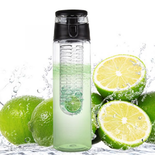 Bouteille de jus de citron couvercle rabattable 800 ML Portable infuseur de fruits bouteille d eau 2