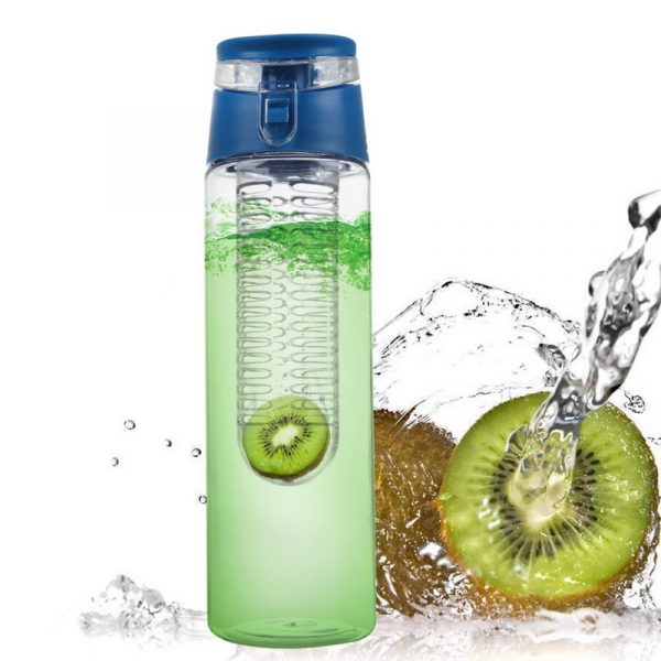 Bouteille de jus de citron couvercle rabattable 800 ML Portable infuseur de fruits bouteille d eau 3