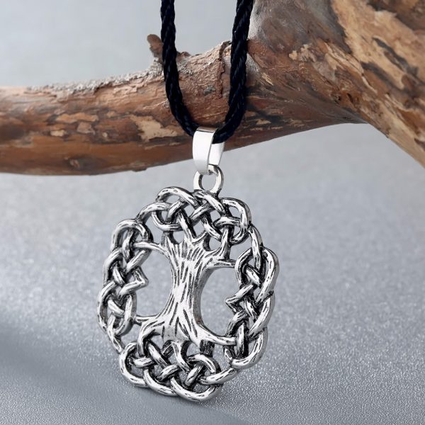 Cxwind collier Vintage avec pendentif arbre de vie bijou en Bronze style scandinave Viking 4