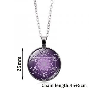 Metatron collier Cube g om trie sacr e pendentif spirituel Chakra fleur de vie pour femmes 1